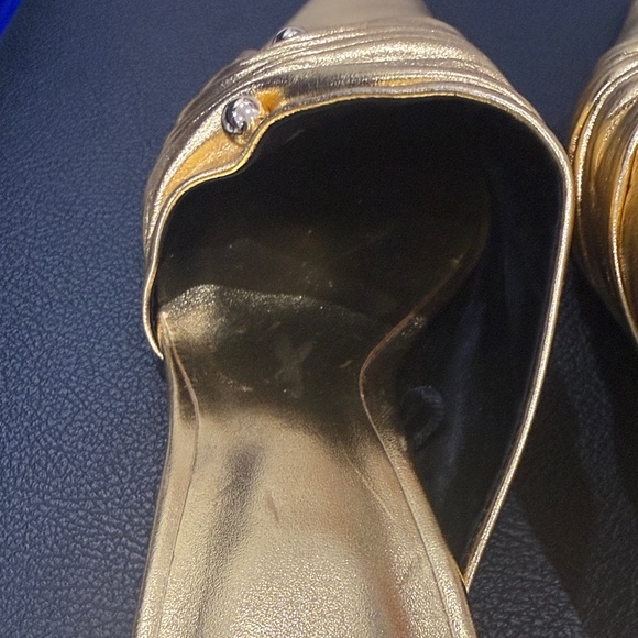 Zara Gold Women's Mules - Picture 10 of 11